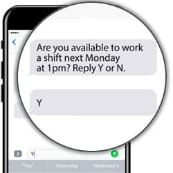 Celcom Hospitality SMS Shift Request